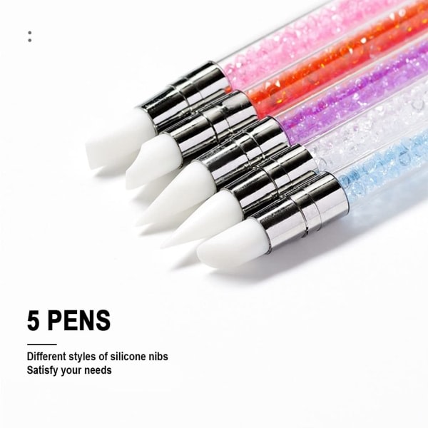 CDQ 5st GEL Nail Art Pen Sniderborste, Nail Art Pensel