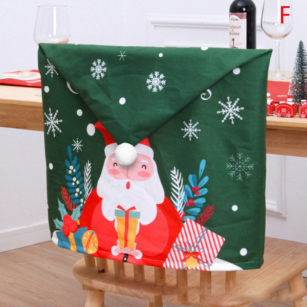 Julserie Stolsöverdrag Hem Dubbelsidig tryckt stol Ba Multicolor 50*60CM