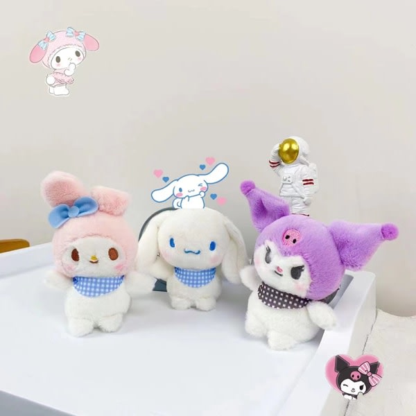 Kawaii Sanrio Cinnamoroll My Melody Kuromi Plyschdocka Fluffy St A