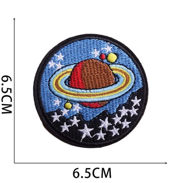 20 ST Broderi Iron-on Patch, Planetarisk Broderi Patch Appli