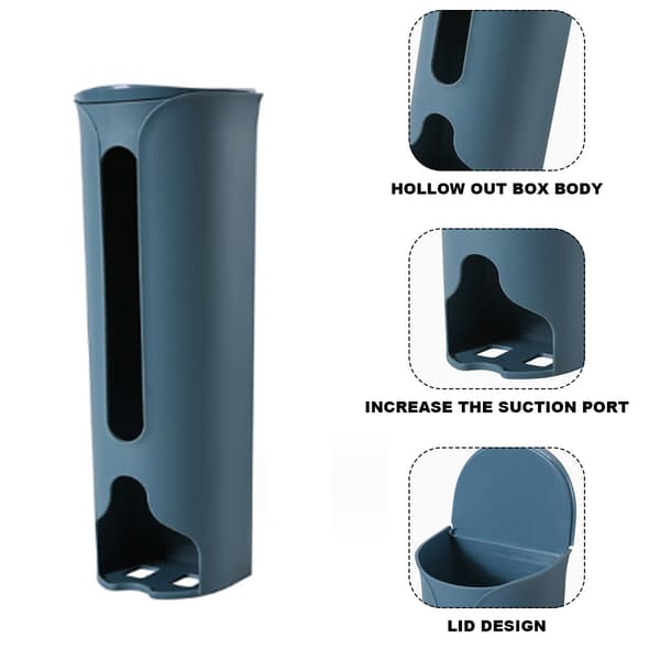 Plastposeholder til dagligvareposer, plastposedispenser, organizer til køkken, nem vægmontering