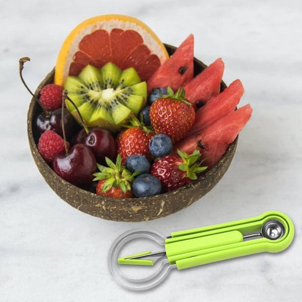Set Fruktsnideri, fruktbollsskopa för dekoration av frukttallrikar (2st, grön) zdq