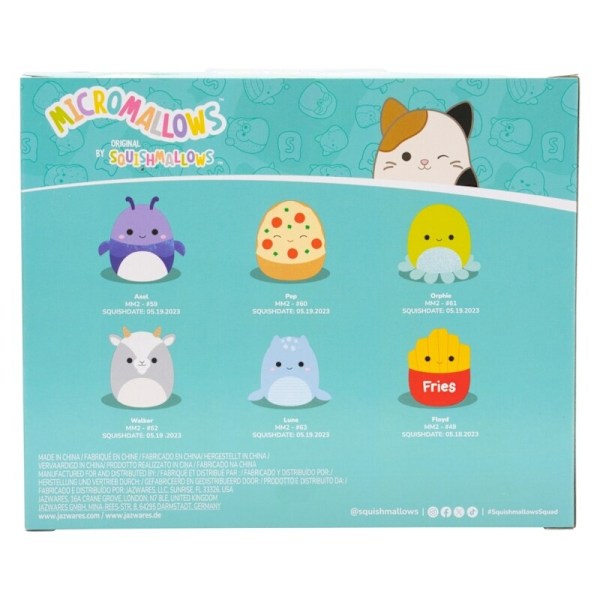 Squishmallows Micromallows 6-pak Axel & Venner Multicolor multifärg