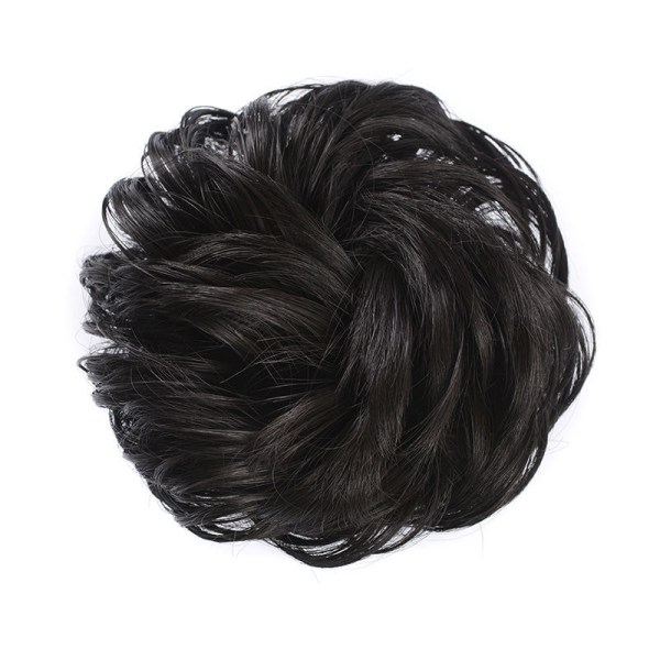 Tumma musta-hiukset suuri hiuslisäke kihara aalto Scrunchie -hiukset Natura