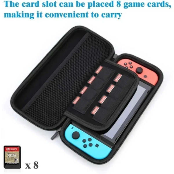 Hardt etui for Nintendo Switch/Switch OLED Kompatibel Svart