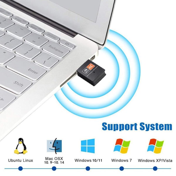 CDQ Trådlös USB WiFi-adapter PC-nätverkskort Dubbel mottagare