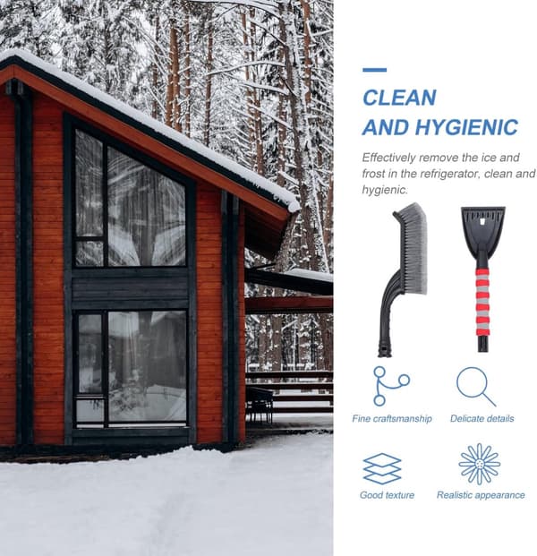 Bil Snebørste - To-i-En Isskraber - 25'' Ergonomisk Greb - Vinter Bil Tilbehør