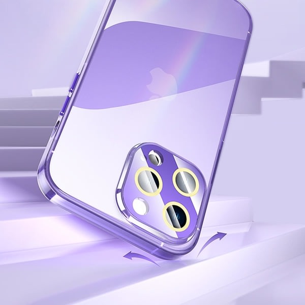 Til Iphone 12 Pro Max Tpu+pc Telefonetui Gennemsigtigt, gennemsigtigt cover med kameralinsbeskyttelse Gennemsigtigt