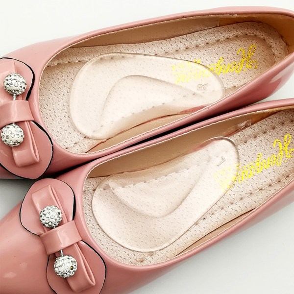 Arch Support Sko Inlägg för Platt Fötter, Gel Arch Inlägg för Plantar Fasciit, Självhäftande Arch Pad för Tryckavlastning