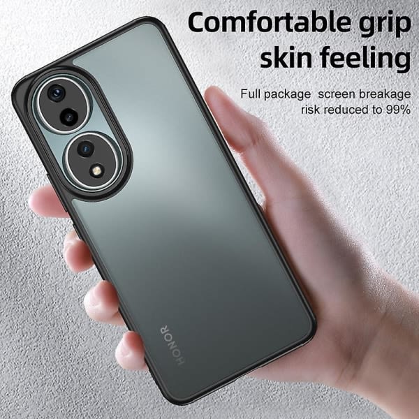 För Honor 90 Drop Resistant Phone case Airbag Skydd Pc+tpu Cover Transparent