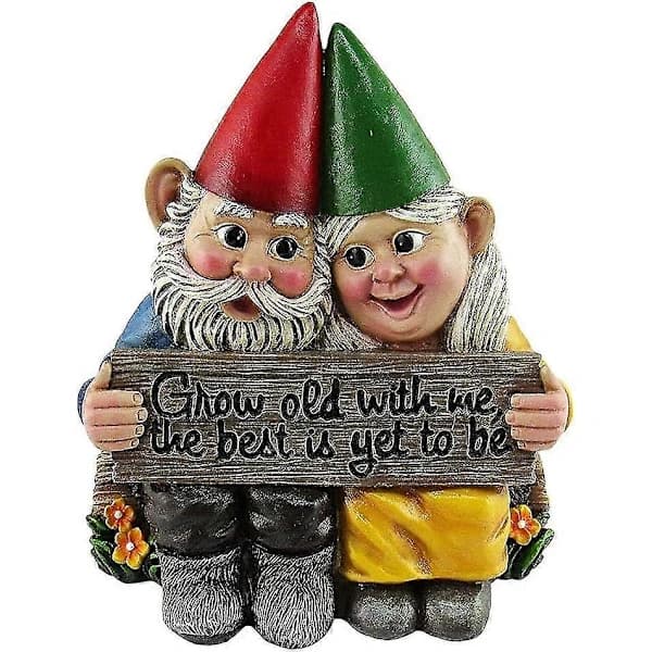 Havetomte Statue Par Fe Dvärg Harts Håndmalet Havetomte Ornament Romantisk Statue Indo_tfrf