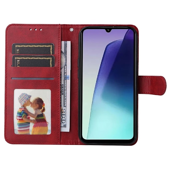 SKALO Xiaomi Redmi 14C PU-Läder Plånboksfodral - Flera färger Red Röd