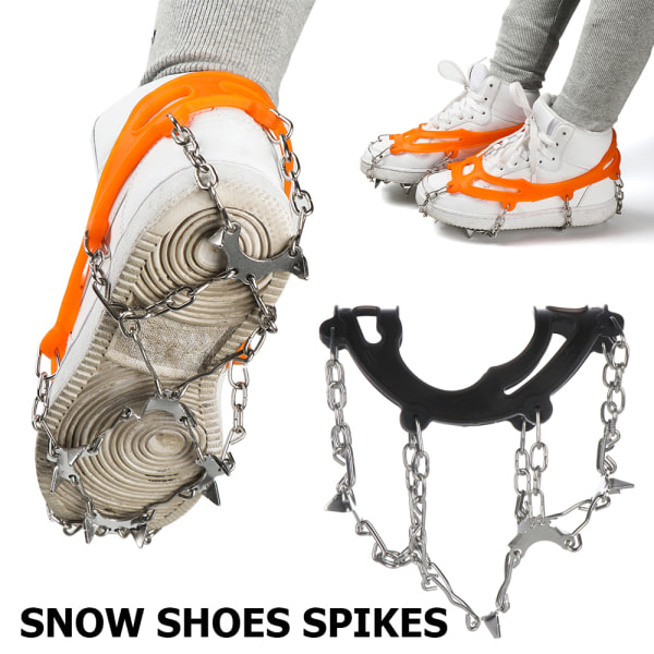 Snow Shoes Spikes Anti-skli Ice Gripper SVART CDQ