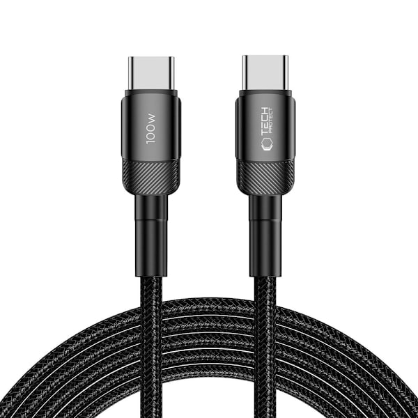 100W/5A 3m PD USB-C - USB-C Kabel UltraBoost Evo Sort