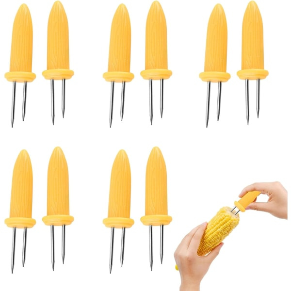 Maiskolber Grimma, 10 stk Maiskolber Spid, Grillspyd Mat Fruktgafler, Maisholder Maiskolbe Nål For Bbq 20stk
