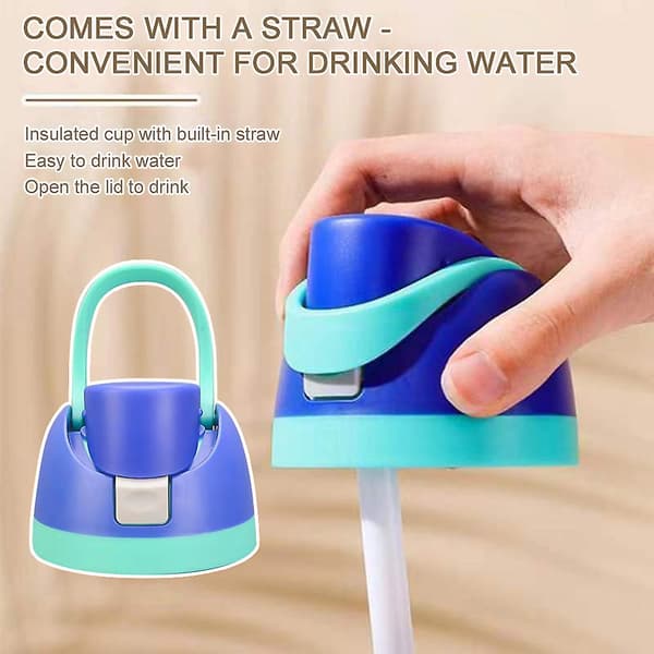 Ersättningslock för OWala Thermo Bottle One Button Vattenflaska Topplock Läcksäkert Vatten Flip Lock Light Blue