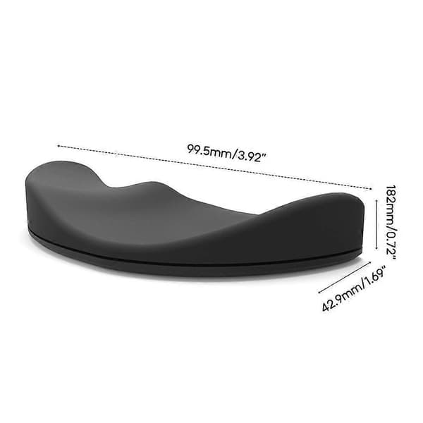 Ergonomisk silikone musemåtte med støtte til mus og håndled, højre hånd, sort_tfrf