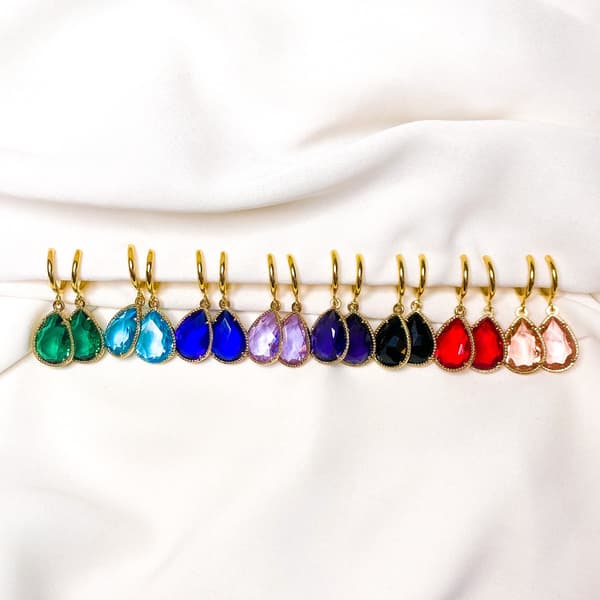 Lilla Dråbe Clip-on Øreringe til Kvinder, Guld Hoop Dingle Dråbe Øreringe Uden Piercing, Elegante Subtile Hverdags Smykkegave, 1 Par