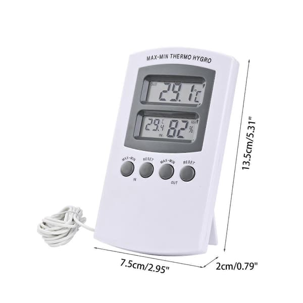 Inomhus Utomhus Termometer Hygrometer Hängande/Skrivbord Sovsal Sovrum_tfrf