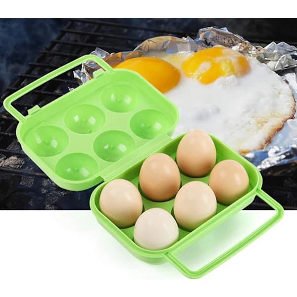 Delar Bærbar Eggholder i Plast, Eggboks, Bærbar Sammenleggbar Eggboks Eggoppbevaringsboks Beholder Eggbrett_tfrf