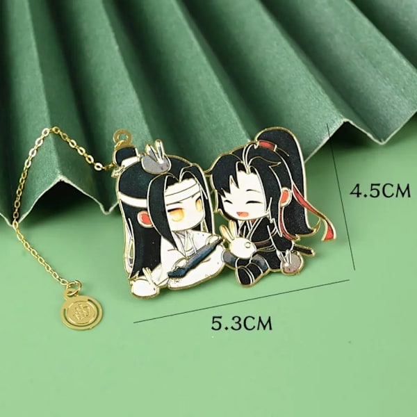 Luova anime-kirjanmerkki Mo Dao Zu Shi Stormästare i demonisk odling Wei Wuxian Lan Wangji Metal Hollowing Bookmark 1