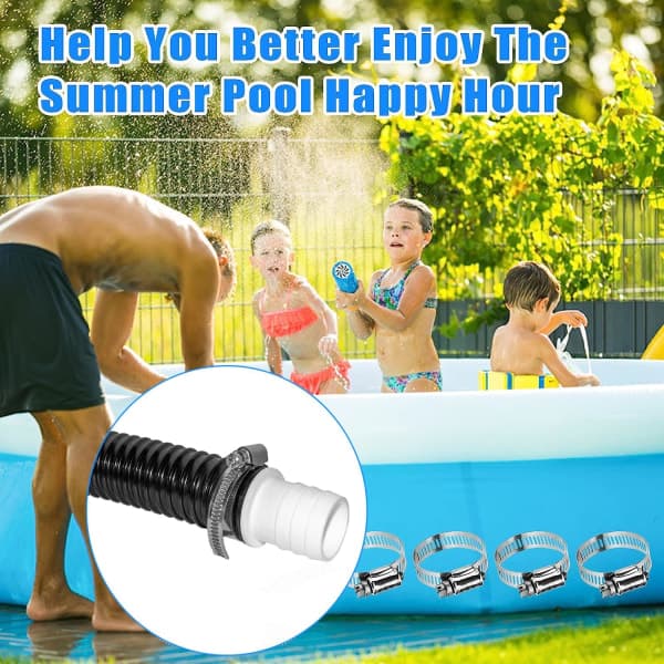 CDQ 4 st slangadapter 32 mm till 38 mm, anslutningssats för poolslang