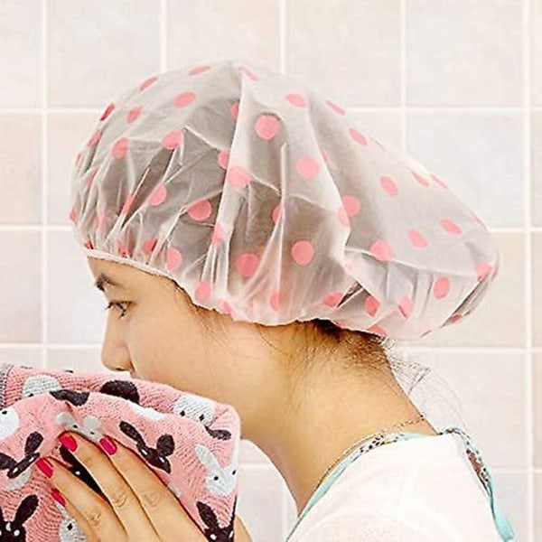 3-pack duschmössor för kvinnor/män Vattentäta duschmössor Återanvändbara duschmössor Elastisk cap för kvinnor