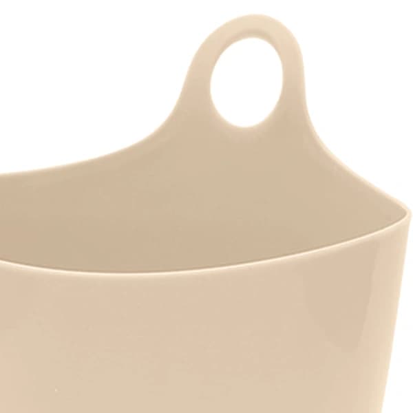 Hanging Desk Trash Can Mini Storage Bucket Pen Holder Wall Mounted Beige