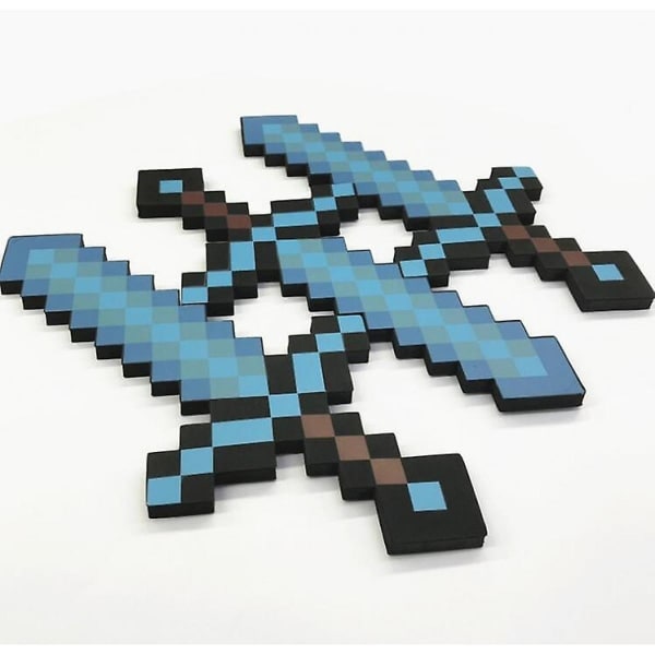 Minecraft Design Diamond Sword, sød blød skum (blå)