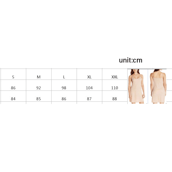 Nattlinne för kvinnor, mjuk helunderkjol Apricot Apricot 2XL
