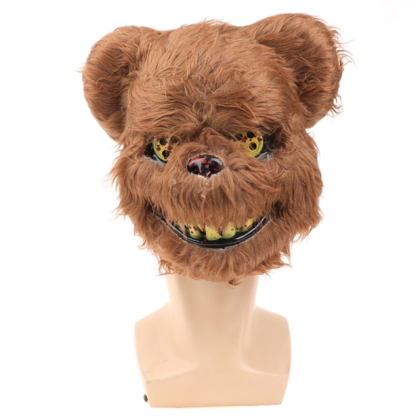 Halloween-maske Blodig mordermaske Teddybjørn Plysch Cosplay Ho En størrelse