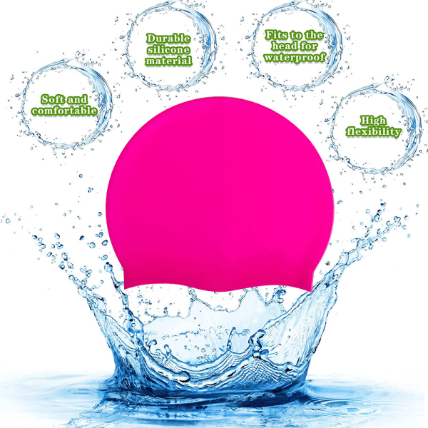 CDQ Cap för vuxna i enfärgad ren högelastisk silikon rosa