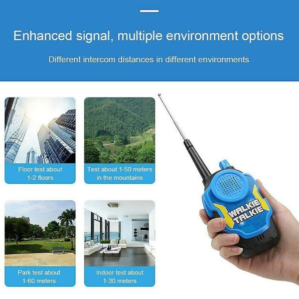 2st Barn Walkie Talkies Elektronisk Lång Räckvidd Walky Talky