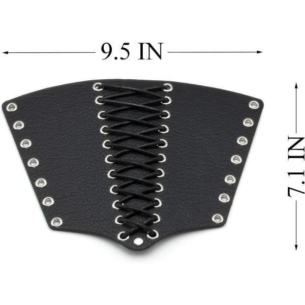Heyone Unisex Läderhandske för Män Kvinnor Armband Bred Bracer Arm Armor Cuff