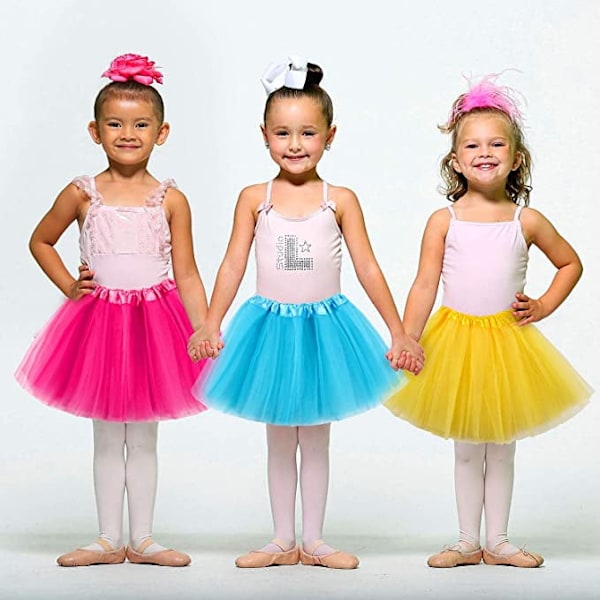 6 st tyllkjol flicka tyllkjol tutu barn tyllkjol dans, ZQKLA