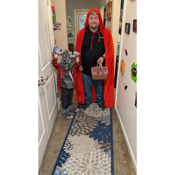 Hættekappe Kappe Halloween Cosplay Fuld Længde Lang Fløjl Til Mænd Kvinder Voksen