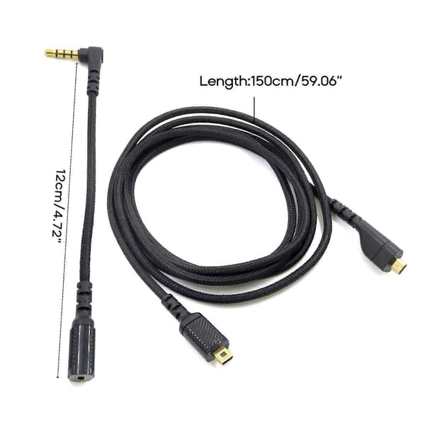 Slitesterk lydkabel for Arctis 3 5 7 PRO Hodetelefoner Erstatningskabel_tfrf