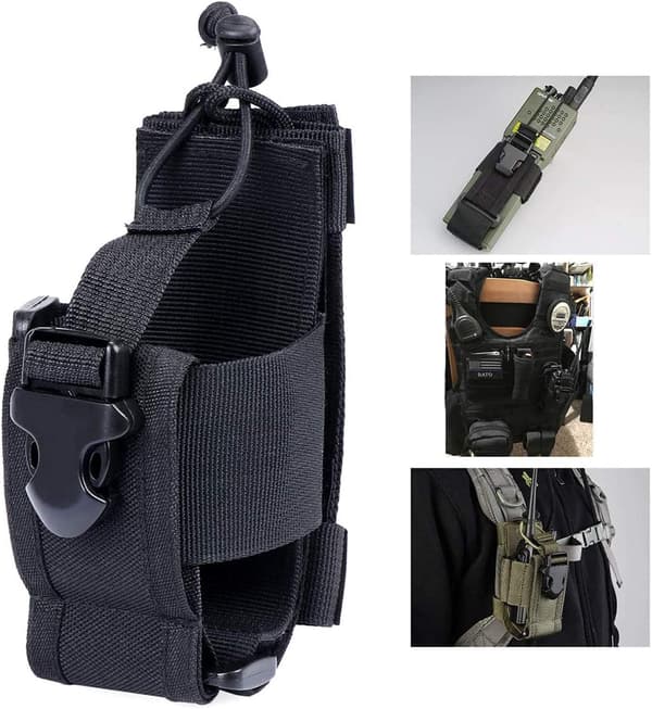 Taktisk Intercom Taske (Sort), Walkie-Talkie Taske, Walkie-Talkie