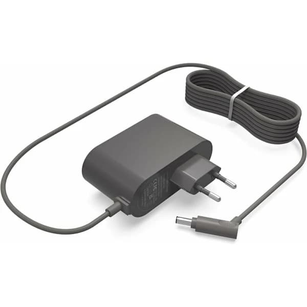 26.1V Oplader Strømadapter til Dyson Trådløs Støvsuger, Kompatibel med V6 V7 V8 DC58 DC59 DC61 DC62, EU-stik, Grå