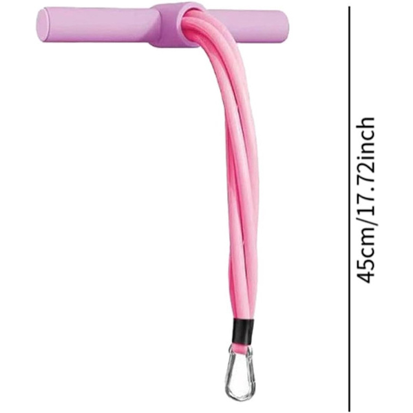 Träningsrep - bensträckningsutrustning - elastiskt spännrep - träningsutrustning för midjemanschetter - stretchögla - träning - rosa rep