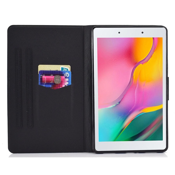För Samsung Galaxy Tab A 8.0 (2019) Sm-t290 (wi-fi) / Sm-t295 (lte) Printed magnetisk stängning Skyddande cover med stativ / Ca Colorful Book