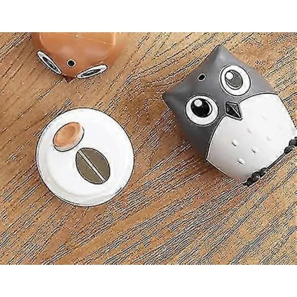 Pop-up tandstikkerholder Automatisk sød ugle design (grå)-CE db
