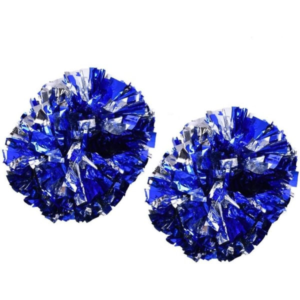 CDQ 1 par cheerleading pom poms høykvalitets aerobic plast håndballer (blå)