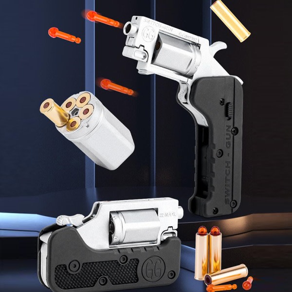 Legering venstre hjul metal model foldbar foldbar revolver switch - Hvid One Size