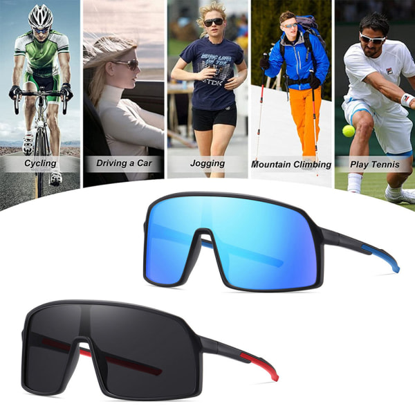 CDQ 2 par Cykelsolglasögon,Sportsolglasögon sykkelglasögon