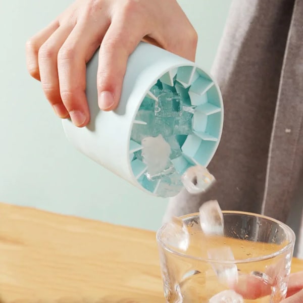 Isform Rund - Gör 60 Isbitar - Sommar Hemlagad DIY Kylskåp Frys Istillverkare Kreativ Isform Bartillbehör Verktyg blå