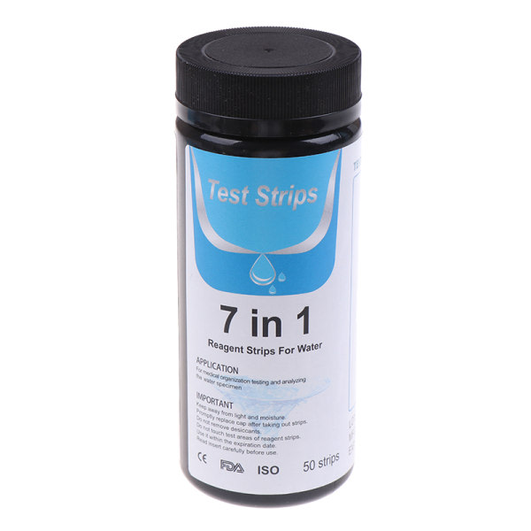 50 stk 7 i 1 Akvarium Fisketank Vand Tropisk Test Strips Kit N Hvid one size
