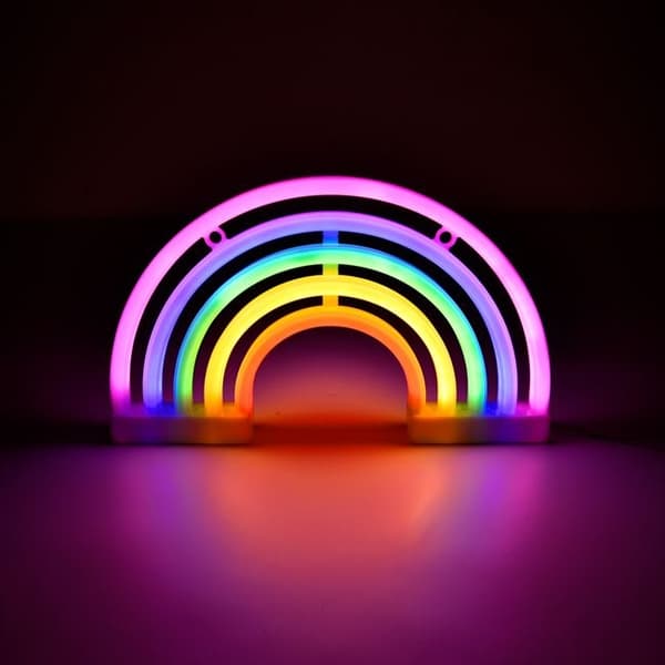 Regnbåge USB LED Neon Yölamppu . 30x18cm_TF 250