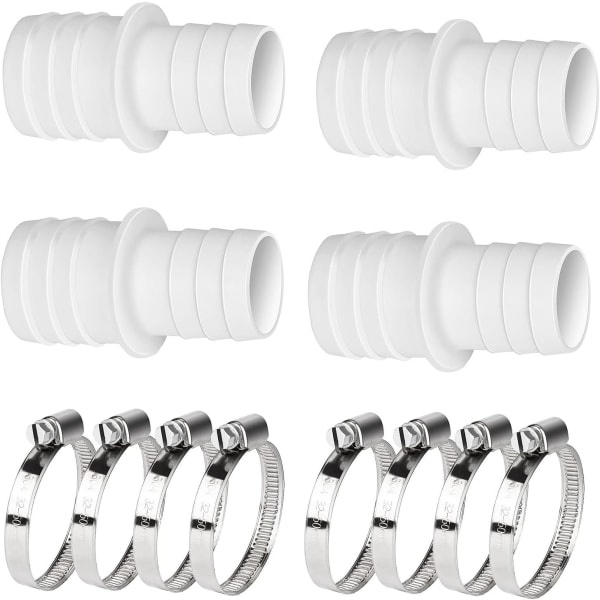 CDQ 4-pack slangadapter 32 mm till 38 mm, anslutningssats för poolslang