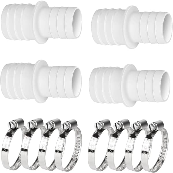 CDQ 4 stk slange adapter 32 mm til 38 mm, forbindelsessæt til poolslange